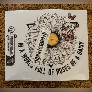 (3 for $20)Daisy and Butterfly Vinyl Sticker